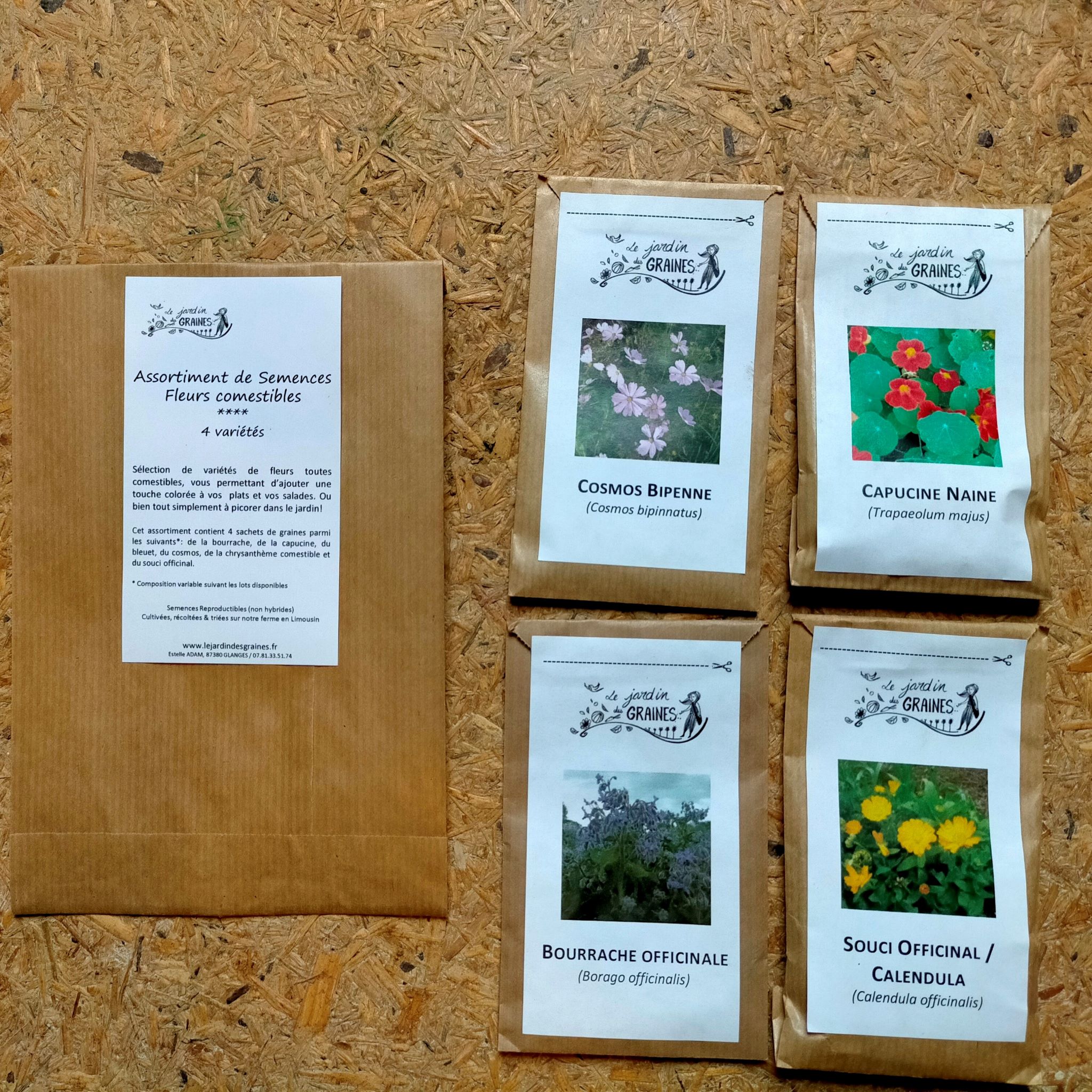 ASSORTIMENT DE SEMENCES FLEURS COMESTIBLES – Le Jardin des Graines